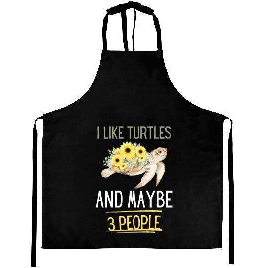 Sea Turtle Lover Ocean Animal Funny Gift Turtle Aprons