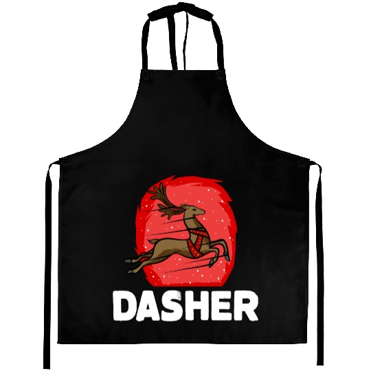 Christmas Santa's Reindeer Lazy Costume Dasher Aprons