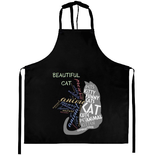Beautiful Black Cat Aprons
