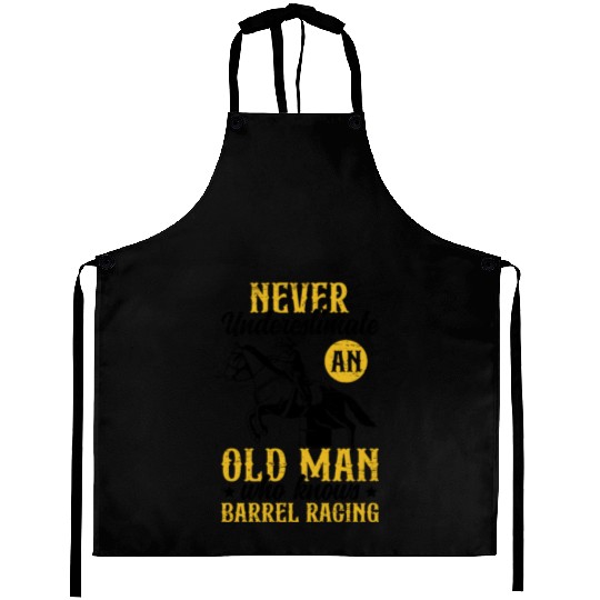 Old Man Barrel Racing Rodeo Equestrian Horse Aprons