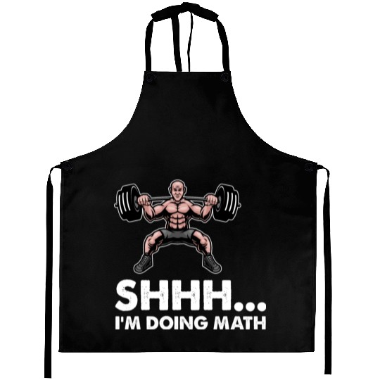 Shhh Im Doing Math Gym Fitness Math Lovers Distres Aprons