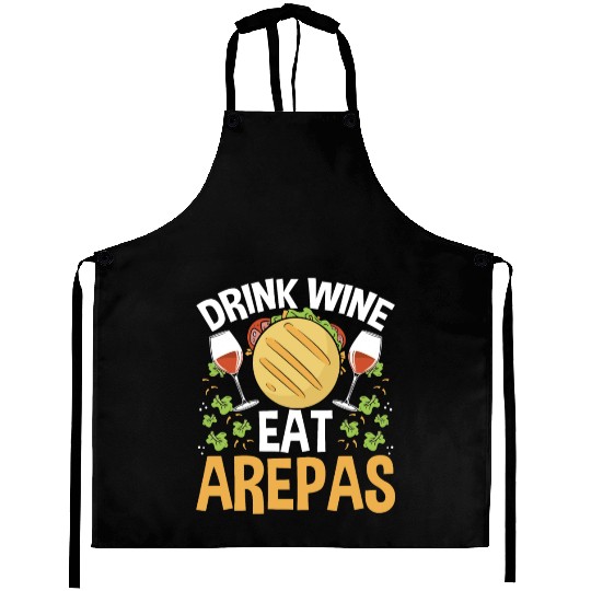 Arepas Lover Wine Drinking Hispanic Heritage Month Aprons