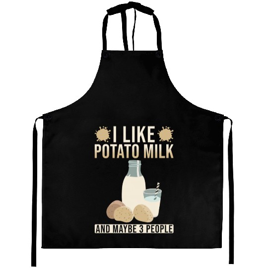 Potato Milk Saying Aprons