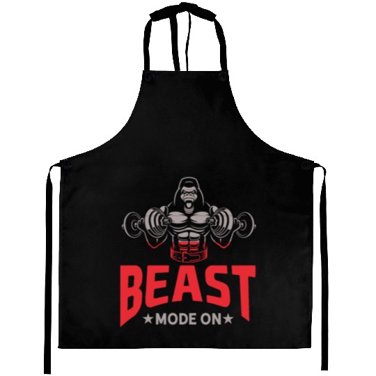 Gorilla Bodybuilding Beast Gym Motivation Aprons