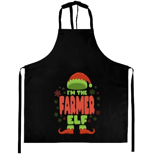 Farmer Christmas Elf Aprons
