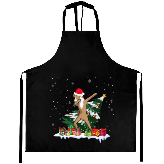 Great Dane Christmas Dabbing Santa Xmas Pajama Aprons