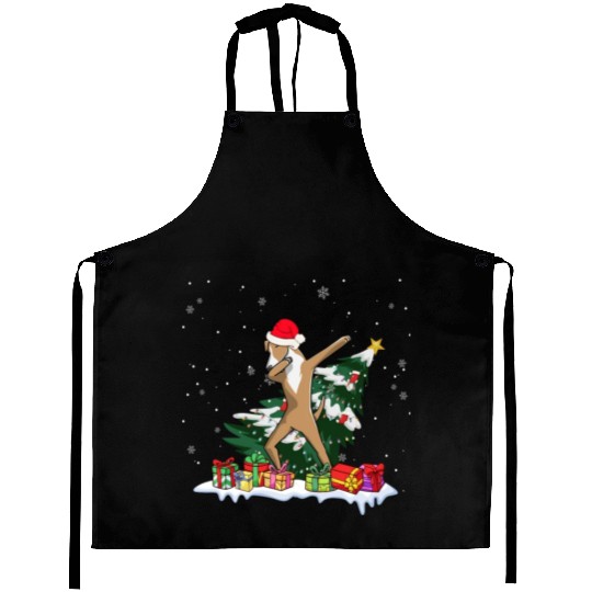 Great Dane Christmas Dabbing Santa Xmas Pajama Aprons