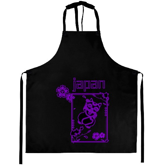 Japan Neon lucky Cat Aprons