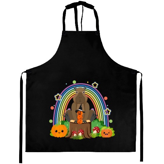 Capybara with a pumpkin Aprons
