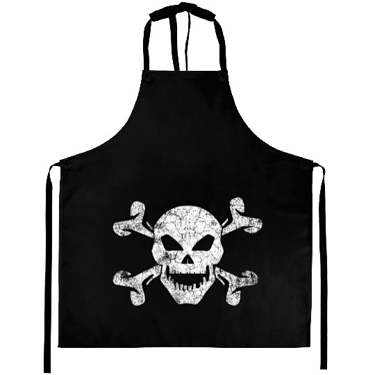 Textured Skull And Crossbones Aprons