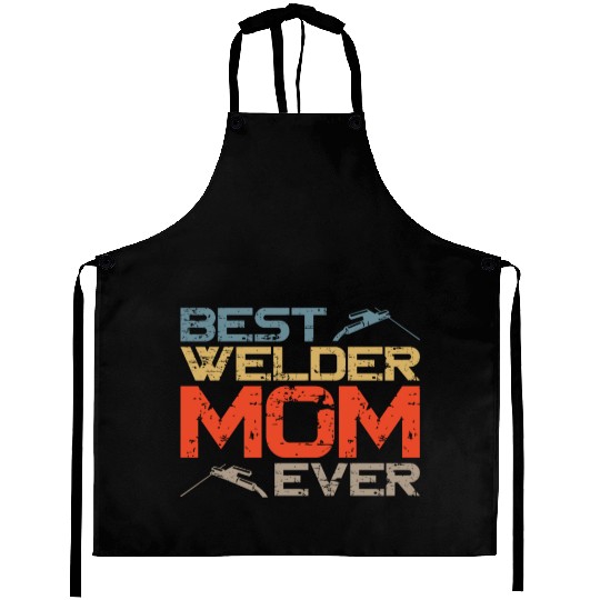 Welder Welding Mom Mother Vintage Aprons