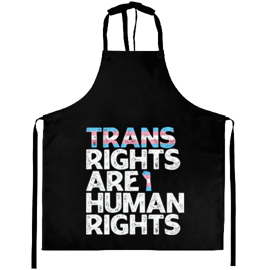LBGT Flag Gay Pride Trans rights are human rights Aprons