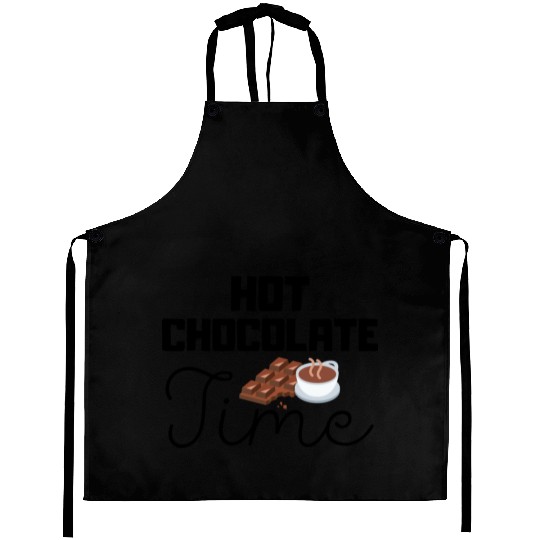 Cute winter quotes - hot chocolate time Aprons