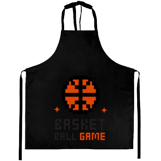 Basketball Game Funny Logo Aprons