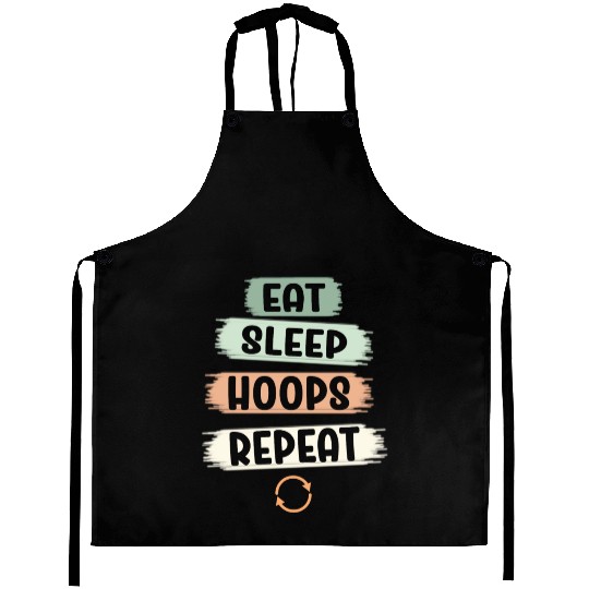 Eat Sleep Hoops Repeat Basketball Aprons