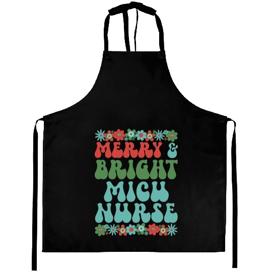 MICU Nurse Christmas Medical ICU Nursing Xmas Gift Aprons