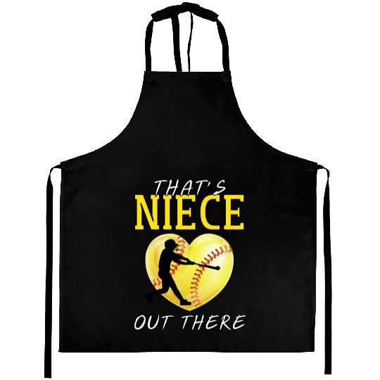 That s My Niece Out There Softball Aprons