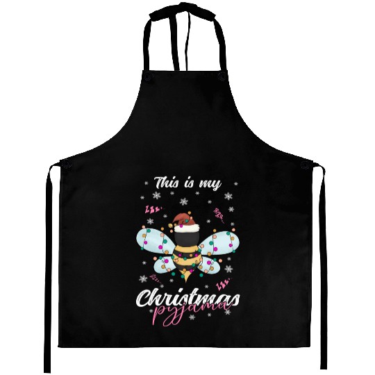Winter Christmas Pyjama Bee Aprons
