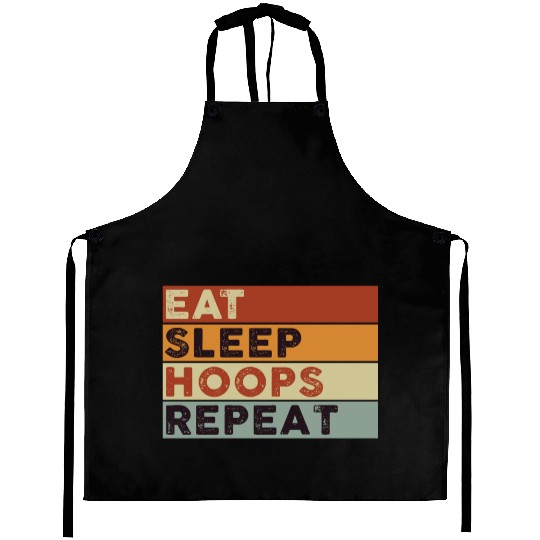 Eat Sleep Hoops Repeat Basketball Aprons