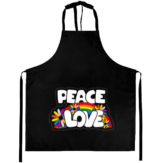 Peace love hippie Aprons