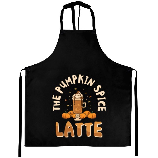 Pumpkin Spice Latte Halloween Coffee Lover Tarot Aprons