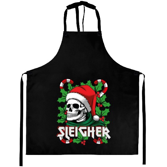 Sleigher Heavy Metal Santa Aprons