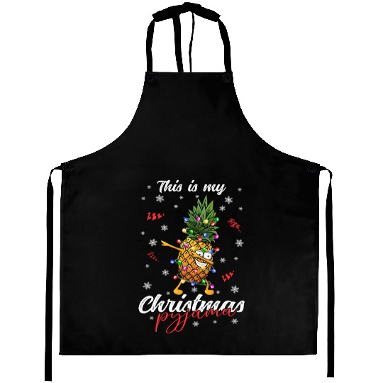 Winter Christmas Pyjama Pineapple Aprons