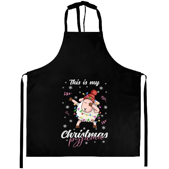Winter Christmas Pyjama Sheep Aprons