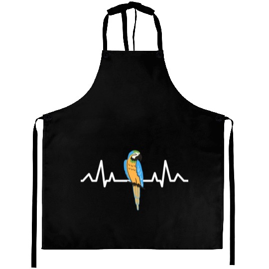 Tropical Animal Bird Ara Gift Heartbeat Parrot Aprons