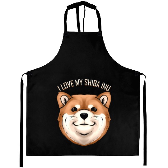 Dog Lover - I Love My Shiba Inu Aprons