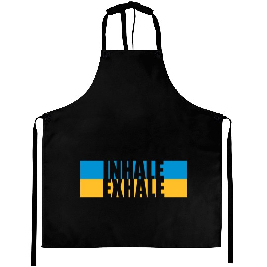 inhale exhale yoga quote Aprons
