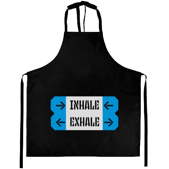 inhale exhale yoga quote Aprons