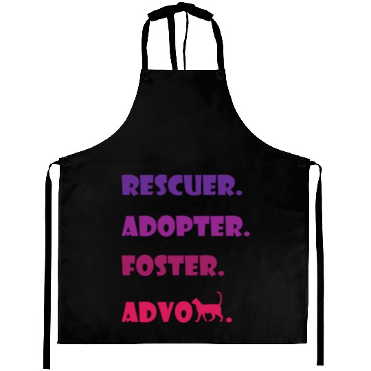 Rescue adopt, foster, advocat street cat volunteer Aprons