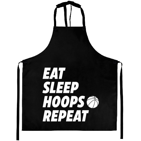 Eat Sleep Hoops Repeat Basketball Aprons