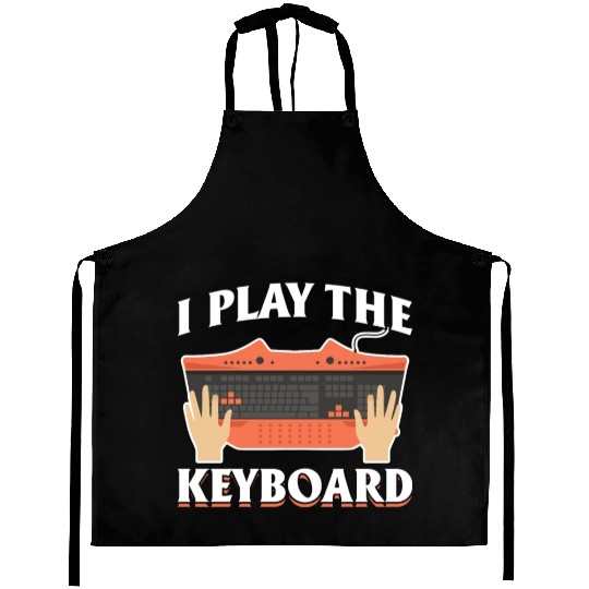 Keyboard Gamer Humorous Computer Science Aprons