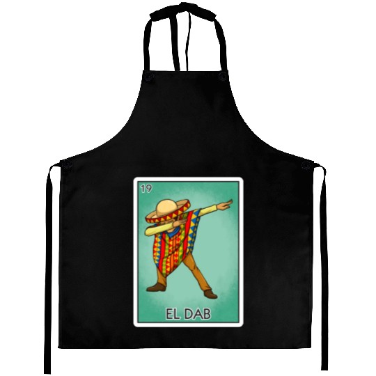 El Dab The Mexican Dab Card Mexican Lottery Card Aprons