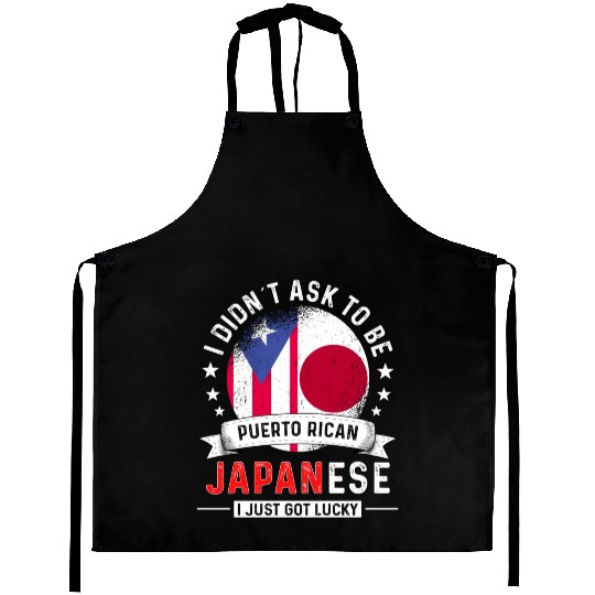 Puerto Rico Flag Japan Grown Got Lucky Aprons