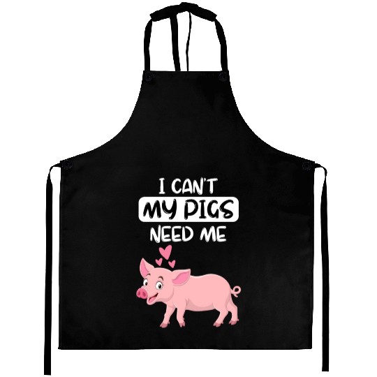 Farm Animal Piglet Farmer Funny Gift Pig Aprons