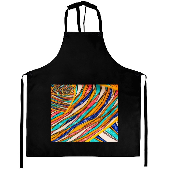 Neon Rainbow Retro 2023 NewYear Vintage Stronger Aprons