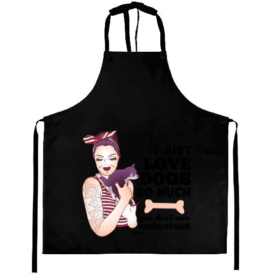 Hundemama tattooed puppy bone Aprons