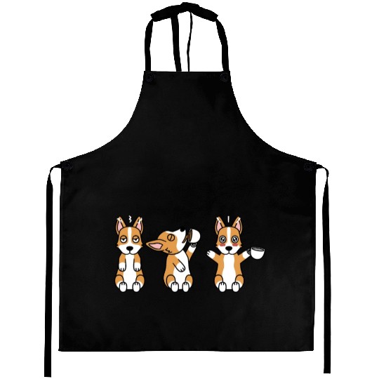 Corgi Coffee Lover Aprons