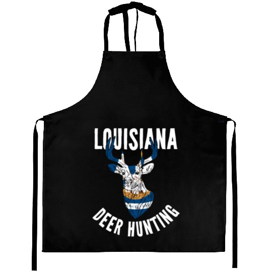 Louisiana Deer Hunting Buck Stag Hunter Aprons