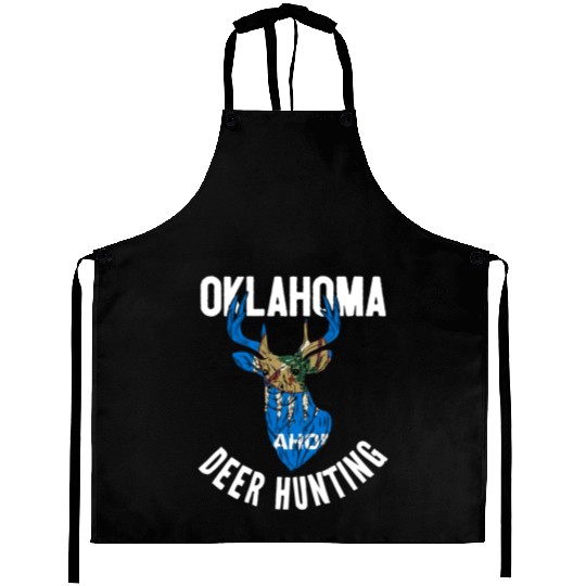 Oklahoma Deer Hunting Buck Stag Hunter Aprons