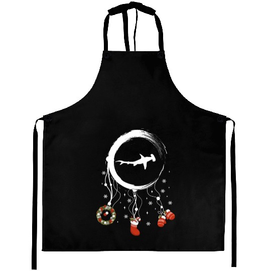 Winter dreamcatcher Christmas Hammerhead shark Aprons