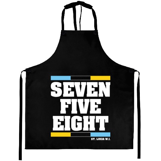 Seven Five Eight (Black) Aprons