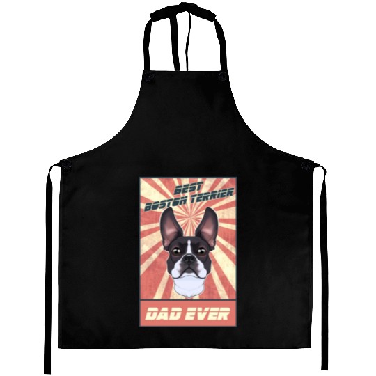Best Boston Terrier Dad Ever I Boston Terrier Aprons