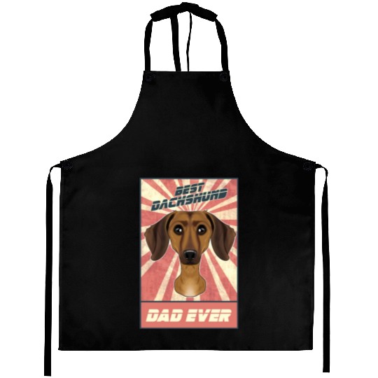 Best Dachshund Dad Ever I Wiener Dog Lover Aprons