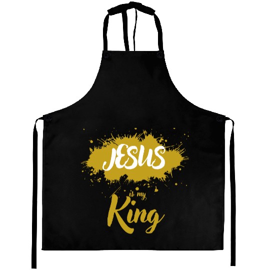 JESUS is my King golden light Aprons