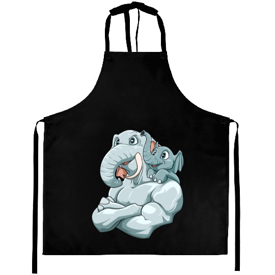 Strong Elephant with Elephant Kid for a Elephant Aprons