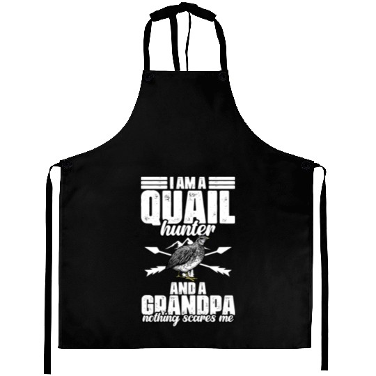 Funny Quail Hunting Hobby For Bobwhite Quail Aprons